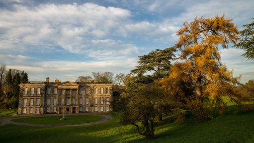Mansion and surrounding grounds at Calke Abbey Derbyshire